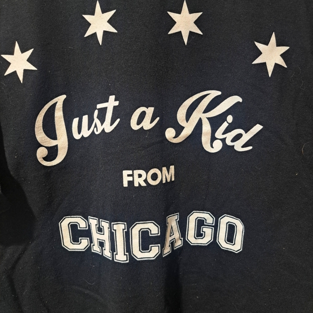 Just A Kid From Chicago T-Shirt Black 2XL XXL Illinois Windy City Mens Tee